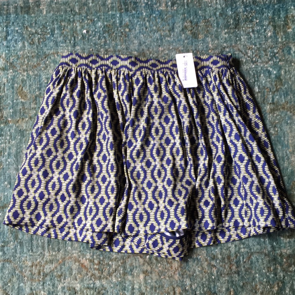 NWT Thakoon Green/Blue Mini Skirt/Shorts OTTE 4/S